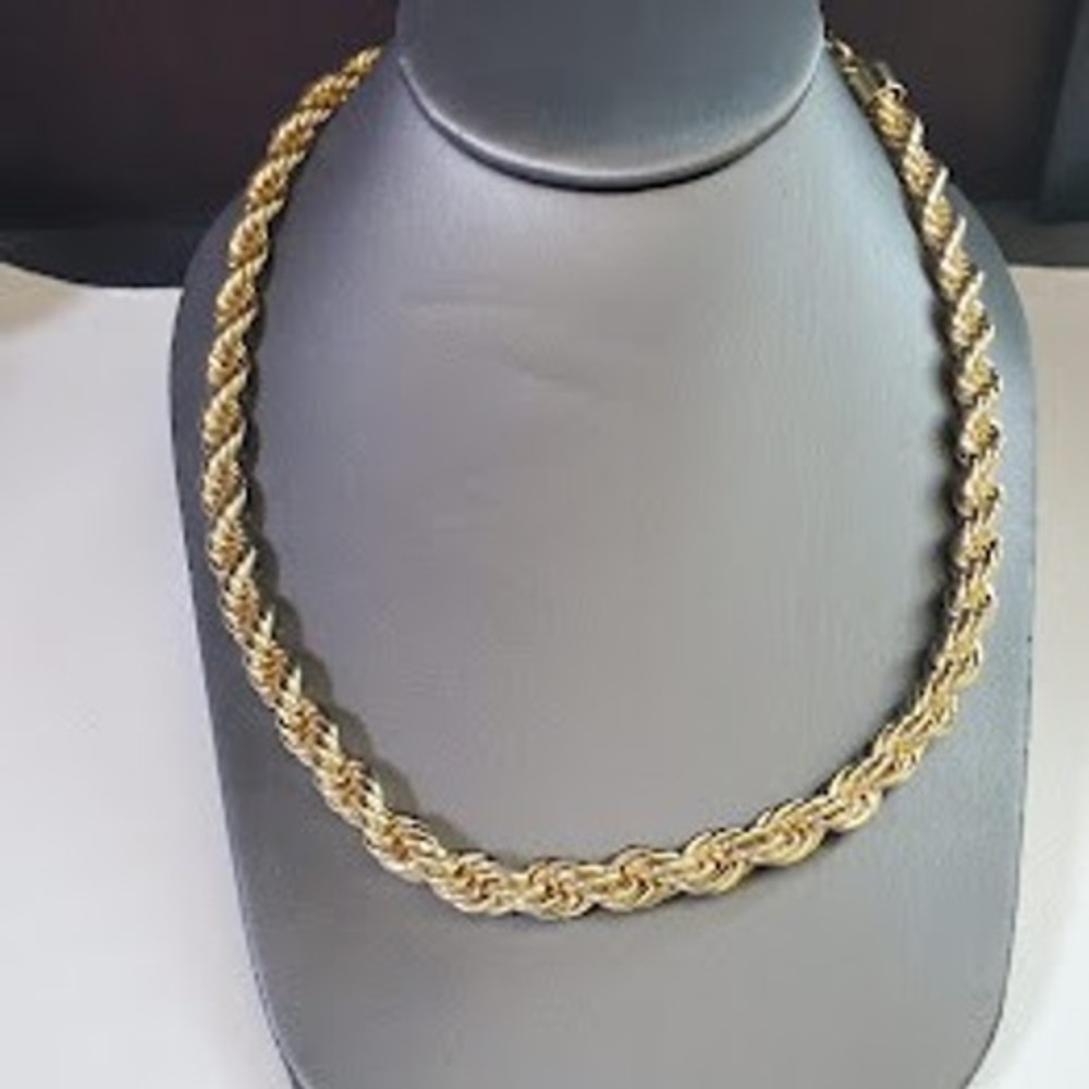 Kendra Scott Noble Vintage Gold Plate Chunky Rope Link Chain Statement Necklace